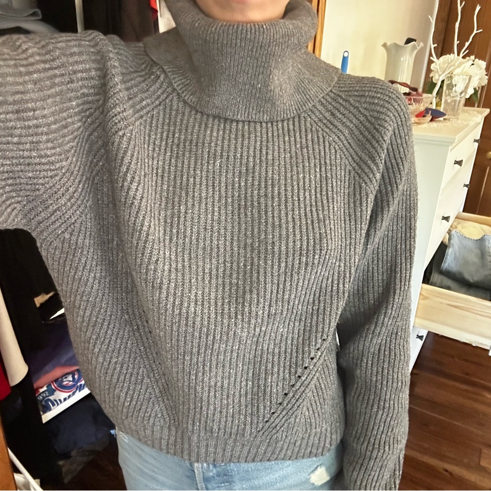 Dark grey turtleneck sweater